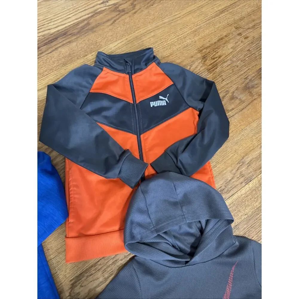 Lot of 4 UA Puma Nike Hoodie Zip Up Boys Sweatshirt Sizes 5-7